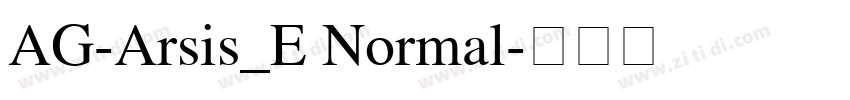 AG-Arsis_E Normal字体转换